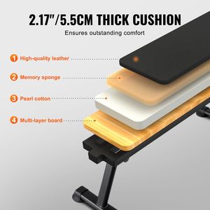 Home Workout Bench Flat ABS and Steel Foldable <b>Strength</b> <b>Training</b> Bench for Full Body Workout 1000 LBS Press Bench - Product Image 4