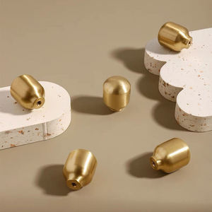 Pomo Moderno para Muebles en Forma de Cápsula, de Latón Macizo con Acabado Dorado Cepillado, Pomo Decorativo para Cajones de Cocina, Armarios y Muebles - Product Image 2
