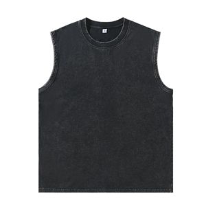 Camiseta sin Mangas de Algodón 100% de <span class=keywords><strong>Alta</strong></span> Calidad para Hombre, Estilo Vintage Lavado, Diseño Deportivo Tejido, Talla Grande, Venta al Por Mayor - Product Image 6