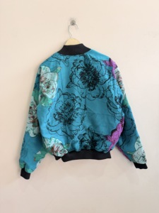 Oversize Bohemian Bomber Jacket Unisex Baggy Style Winter Jacket <b>Zipper</b> Wind Breaker Jacket - Product Image 2