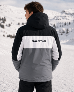 Custom Winter Ski <b>Jacket</b> Waterproof Windproof Hooded Snowboard Grey <b>White</b> <b>Jacket</b> Outdoor Sports <b>Puffer</b> <b>Jacket</b> Manufacturer - Product Image 3