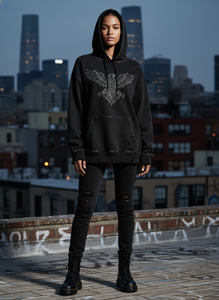 Sudadera con Capucha Personalizada de Alta Densidad (GSM) para Hombre, 400, 450, 600 GSM, Lavado Ácido, Estilo Vintage, Desgastada, Efecto Descolorido por el Sol, Sudadera Tipo Pullover, OEM - Product Image 2