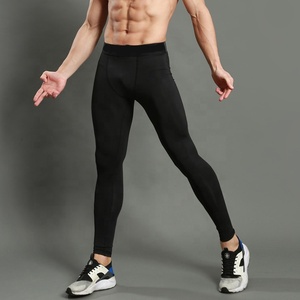 Leggings de Compresión para Hombre Tabarmor, Largos, de Color Sólido, con Cintura Elástica de Spandex y Nailon, Logotipo Pro Combat - Product Image 2