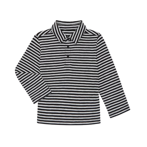 Camiseta Polo Infantil Personalizable, 100% Algodón Tejido, Ecológica, al por Mayor, Corte Regular, Multicolor, Casual, Cuello Redondo, Rayas, Manga Larga - Product Image 4