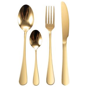 ชุดเครื่องเงินทองพร้อมด้ามจับหวาย ชุดช้อนส้อมหรูหรา เป็นมิตรกับสิ่งแวดล้อม ปลอดภัยสำหรับสัมผัสอาหาร ใช้แล้วทิ้งได้ - Product Image 5