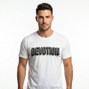 Camiseta Beige Personalizada con Logotipo para Hombre, Impresión en Letra Cursiva, Fabricante de Camisetas Color Bronceado, Ropa de Algodón para Hombre, Marca de Ropa Masculina, Estilo Casual de Verano - Product Image 3