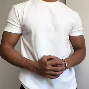 เสื้อยืดคอกลมแขนสั้นทรงหลวมสไตล์วินเทจสำหรับผู้ชาย ผ้าหนา 240 กรัม ไม่มีลายปัก ทรงเข้ารูป - Product Image 6