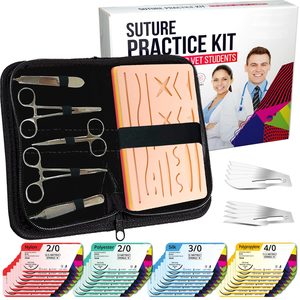 Kits de sutures en acier inoxydable de qualité supérieure, trousse de premiers secours médicale de voyage, kit de pratique de sutures chirurgicales - Product Image 1