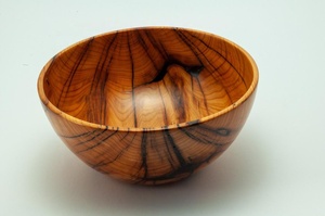 Tazón de madera de acacia de diseño clásico con cuchara, producto de supermercado desechable para ensalada de frutas para restaurante de Hotel en casa - Product Image 3