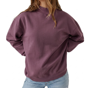 Sudadera Oversize de Cuello Alto para Mujer, Estilo Urbano Minimalista, Silueta Relajada, Directo de Fábrica - Product Image 1
