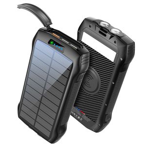 Impermeabile 6W ricarica rapida portatile banca di energia solare 33500mAh torcia luminosa batteria per iPhone Samsung Tablet - Product Image 1