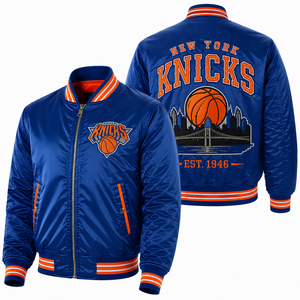 Chaqueta Bomber Deportiva Personalizada con Parche Bordado Delantero y Trasero, Tela Satinada Brillante para Uniformes de Club, Catálogo de Pedidos, Exportación HD - Product Image 2