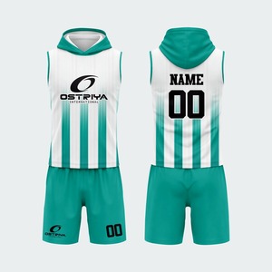 Camisetas de Compresión sin Mangas Personalizadas 2026, Nuevo Diseño con Capucha, Uniforme 7v7 con Estampado Digital Antibacterial 100% - Product Image 4