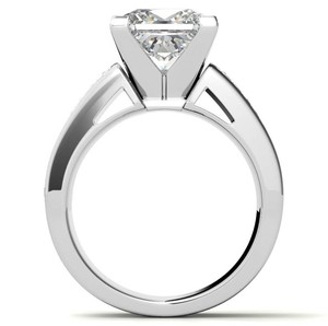 Bague de luxe en moissanite géométrique taille princesse 8MM en argent sterling 925 plaqué or pour fiançailles, mariage ou promesse - Product Image 3