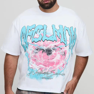 men oversized boxy fit shirt drop shoulder loose fit heavy cotton streetwear <b>tshirt</b> bulk order wholesale supplier manufacturer - Product Image 1