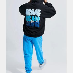 2025 nouveau haute qualité 350GSM unisexe pull à capuche hommes polaire surdimensionné lavé Technique Hip Hop bouffée impression - Product Image 3