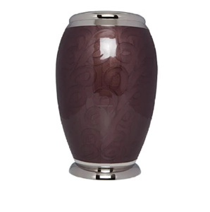 Cremación de alta calidad para cenizas humanas Urnas de cremación funeraria de metal para adultos Diseño de trigo con acabado de Peltre - Product Image 4
