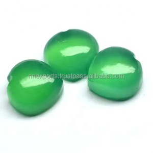 Venta al por mayor de cabujones de ónix verde natural de 12 mm con forma de corazón, parte trasera plana, piedras preciosas calibradas sueltas para joyería hecha a mano con precio de fábrica. - Product Image 3