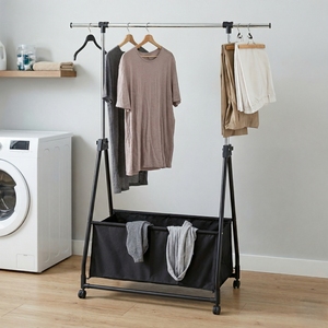 Mejor OEM VENTA Organizador Taiwán fabricante de almacenamiento doméstico de metal portátil ropa dormitorio armarios plegable estante de ropa - Product Image 1