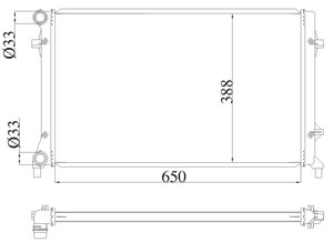 Buena calidad OE número 1K0121251P/1K0121251Q/1K0121251B radiador de alta calidad para VOLKSWAGEN/AUDI A3/S3 1,6 FSI <span class=keywords><strong>03</strong></span>- <span class=keywords><strong>MT</strong></span> - Product Image 2