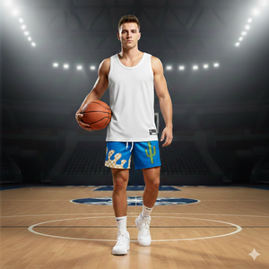 Nouveaux shorts d'entraînement basiques pour hommes, tendance été, entrejambe 5 pouces, imprimé par sublimation, shorts de basketball en mesh personnalisés - Product Image 4