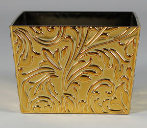 Maceta Moderna de Plástico Ligero con Diseño Arabesco Batik, Estilo Europeo, 7 Colores, para Decoración del Hogar y Mesa de Comedor - Product Image 1