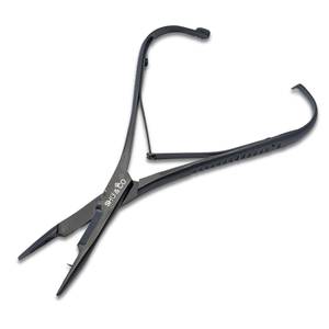 Pinza de pesca con mosca de óxido negro premium con pinza de sujeción, hemostato de bloqueo y extractor de anzuelos, herramienta de acero inoxidable - Product Image 1
