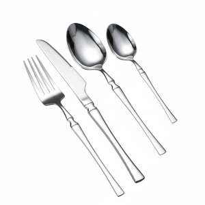 Juego de cubiertos de acero inoxidable de calidad creativa, juego de cubiertos plateados, diseño moderno y elegante, juego de utensilios de mesa para uso en la cocina. - Product Image 6