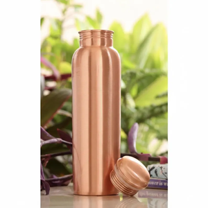 Premium Quality Eco-Friendly Pure Solid <b>Copper</b> Water <b>Bottle</b> for <b>Drinking</b> Ayurvedic Health Benefits Leak Proof Cap Customizable - Product Image 2
