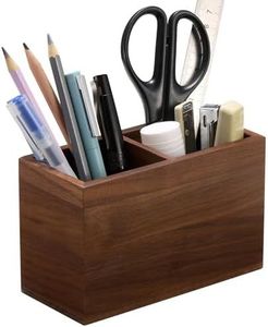 Portalápices de Madera para Estudiantes, Profesores y Artistas, Organizador de Escritorio de Madera Moderno, Organizador de Herramientas de Escritura Artesanal de Madera con P - Product Image 2