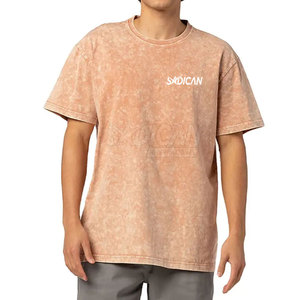 Camiseta Moderna Casual con Lavado Ácido para Hombre, con Patrón, Tela Suave Lavada, Estilo Urbano, Cómoda, de Secado Rápido y Transpirable - Product Image 4