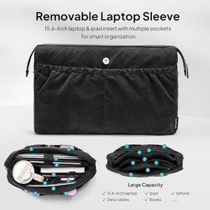 <b>Women</b>’s 15.6-Inch <b>Laptop</b> <b>Tote</b> Bag, Work Handbag with Removable <b>Laptop</b> Sleeve, Large Capacity Office Shoulder Bag - Product Image 6