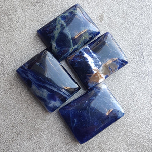 Sodalite AAA+ Cabochon Rectangulaire à Dos Plat Calibré, Pierre Précieuse Non Montée pour Bijoux - Product Image 5