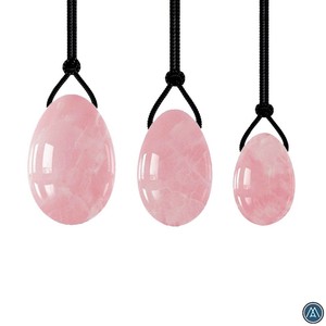 Natural Gemstone <b>Pink</b> Rose Quartz Polished Yoni Pearls Eggs Ladies <b>Drilled</b> Undrilled Valentine's Day Love Portable Ball Globe - Product Image 1