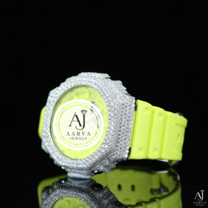AARVA JEWELS Montre de luxe à quartz, boîtier en acier inoxydable, cadran en cristal, lumineux, rond de 40 mm, montre de mode unisexe - Product Image 3