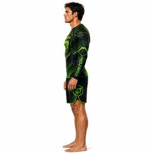 OEM ODM Rash Guard <b>Men</b> Sublimation Printed Spandex Bjj Rash Guard Gym Surfing Diving Rash guard <b>Compression</b> Shirts MMA Rash <b>Vest</b> - Product Image 3