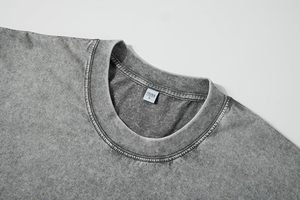 Camiseta Unisex Gris de Cuello Redondo y Manga Corta, 100% Poliéster, Corte Holgado, Color Sólido, Transpirable, para Todas las Temporadas, Teñido Liso, para Niños - Product Image 3