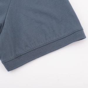 เสื้อโปโลแขนสั้นถักนิตติ้ง ทรงลำลอง สีพื้น ผ้าย้อมสีเรียบ - Product Image 5