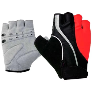 Custom New Outdoor Cycling Gloves Half Finger Shock-Absorbing Pad Ski Use Leather Adjustable Non-Slip Lightweight GEO - Product Image 4