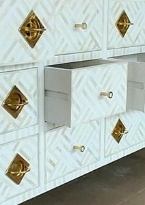 ILAHI's Bone Inlay <b>Drawer</b> Modern Design Agate Detailing <b>Storage</b> Portable Home Furniture - Product Image 2