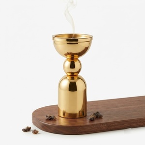 Metal Incense Burner Gold Arabic Mubkhar Middle Eastern <b>Oud</b> <b>Bakhoor</b> Burner Holder Censer For Ramadan Home Decor Gift Low Price - Product Image 1