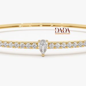 Brazalete de Diamante Cultivado en Laboratorio para Mujer, Brazalete Minimalista con Diamante, Joyería Fina, Delicado, para Uso Diario, Regalo de Lujo para Boda - Product Image 2