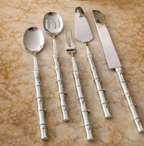 Wholesale Golden Bamboo Handle Metal <b>Flatware</b> <b>Set</b> with High Mirror Polish Dishwasher Safe for Wedding Occasions - Product Image 3