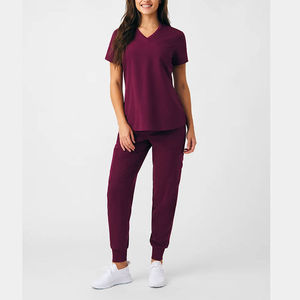 Tenues d'infirmière unisexes en tricot à col en V, personnalisables avec logo, confortables et très demandées - Product Image 4