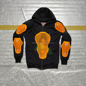 Sudadera con Capucha de Motociclista Fabricada con Forro Polar, Aprobada por la CE, Sudaderas con Capucha de Kevlar Unisex, Almohadillas Amarillas Nivel 2, Aprobadas por la CE - Product Image 6