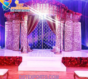 Manavarai-Decoración de escenario de boda, mantel de escenario de indio real, decoración de escenario de boda - Product Image 3