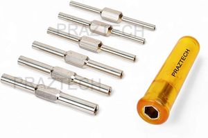 PRAZTECH ®   Kit d'outils de démontage du ressort de montre |   6 clés à double extrémité (12 tailles) |   Outil de démontage de moyeu de montre - Product Image 6