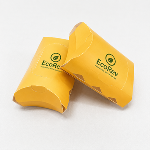 Boîte à frites jetable biodégradable en forme d'oreiller, écologique, personnalisée avec revêtement UV, pour frites coupées en spirale - Product Image 4