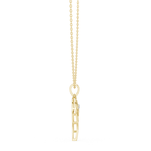 Pendentif en diamant de laboratoire de qualité supérieure en or avec certificat, bijoux fins de créateur, accessoire de mode élégant et contemporain, cadeau - Product Image 2