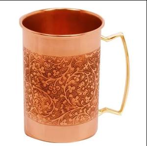 Mug à bière turc en cuivre brillant, fait main, vaisselle de bar traditionnelle - Product Image 4